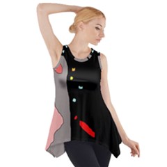 Crazy Abstraction Side Drop Tank Tunic