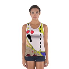 Yellow Abstraction Women s Sport Tank Top 