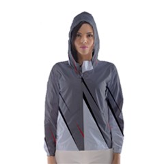 Elegant Gray Hooded Wind Breaker (women) by Valentinaart