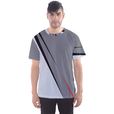 Elegant Gray Men s Sport Mesh Tee by Valentinaart