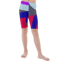 Crazy Abstraction Kid s Mid Length Swim Shorts by Valentinaart