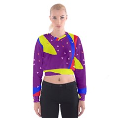 Optimistic Abstraction Women s Cropped Sweatshirt by Valentinaart