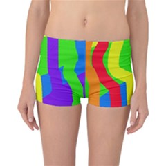 Rainbow Abstraction Reversible Boyleg Bikini Bottoms by Valentinaart