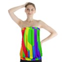 Rainbow abstraction Strapless Top View1