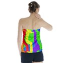 Rainbow abstraction Strapless Top View2