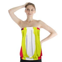 Colorful Abstraction Strapless Top by Valentinaart