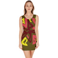 Abstraction Sleeveless Bodycon Dress by Valentinaart