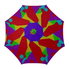 Colorful Abstract Design Golf Umbrellas by Valentinaart