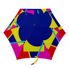 Colorful Geometric Design Mini Folding Umbrellas by Valentinaart