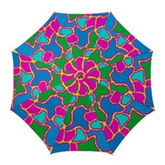 Colorful Abstract Design Golf Umbrellas by Valentinaart