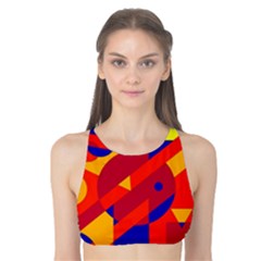 Colorful Abstraction Tank Bikini Top by Valentinaart