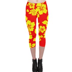 Hawaiian Sunshine Capri Leggings  by AlohaStore