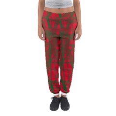 Red Pattern Women s Jogger Sweatpants