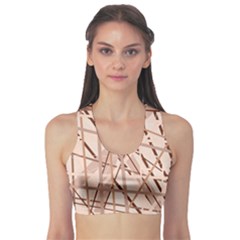 Brown Pattern Sports Bra by Valentinaart