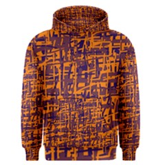 Orange And Blue Pattern Men s Pullover Hoodie by Valentinaart