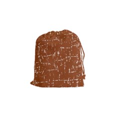 Brown Elelgant Pattern Drawstring Pouches (small) 