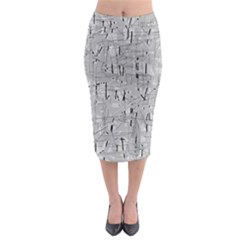 Gray Pattern Midi Pencil Skirt by Valentinaart