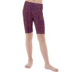 Purple Pattern Kid s Mid Length Swim Shorts by Valentinaart