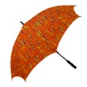 Orange pattern Golf Umbrellas View2