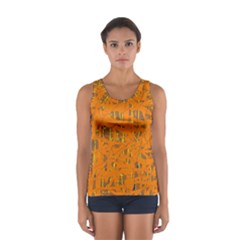 Orange Pattern Women s Sport Tank Top 