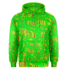 Neon Green Pattern Men s Pullover Hoodie by Valentinaart