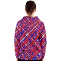 Red and blue pattern Women s Zipper Hoodie View2