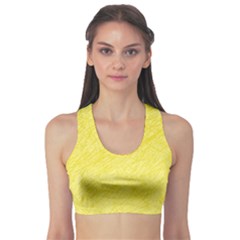 Yellow Pattern Sports Bra