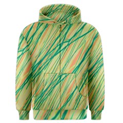 Green And Orange Pattern Men s Zipper Hoodie by Valentinaart