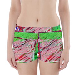 Colorful Pattern Boyleg Bikini Wrap Bottoms