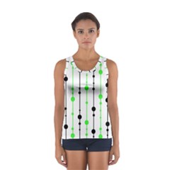 Green Pattern Women s Sport Tank Top 