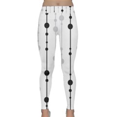 Black And White Elegant Pattern Yoga Leggings  by Valentinaart