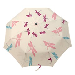 Pastel Dragonflies  Folding Umbrellas by Valentinaart