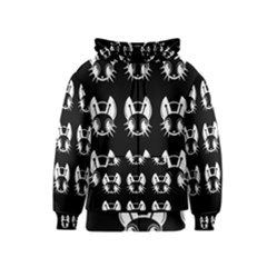 White And Black Fireflies  Kids  Zipper Hoodie