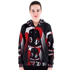 Zombie Face Women s Zipper Hoodie by Valentinaart