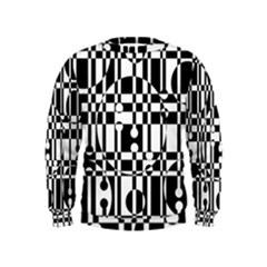 Black And White Pattern Kids  Sweatshirt