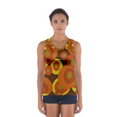 Orange Pattern Women s Sport Tank Top  by Valentinaart