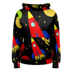 Spaceship Women s Pullover Hoodie by Valentinaart