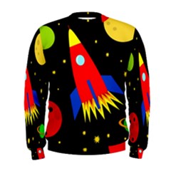 Spaceship Men s Sweatshirt by Valentinaart