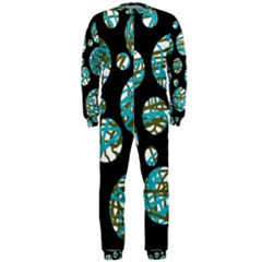 Decorative Blue Abstract Design Onepiece Jumpsuit (men)  by Valentinaart