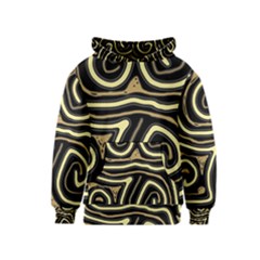 Brown Elegant Abstraction Kids  Pullover Hoodie by Valentinaart