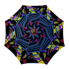 Decorative Abstract Design Golf Umbrellas by Valentinaart