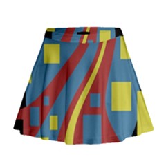 Colorful Abstrac Art Mini Flare Skirt by Valentinaart