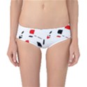 White, red and black pattern Classic Bikini Bottoms View1