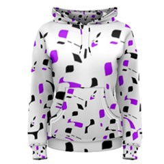 Purple, Black And White Pattern Women s Pullover Hoodie by Valentinaart