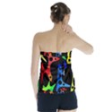 Colorful abstract pattern Strapless Top View2