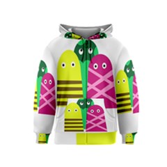 Three Mosters Kids  Zipper Hoodie by Valentinaart