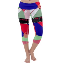 Abstract Train Capri Yoga Leggings