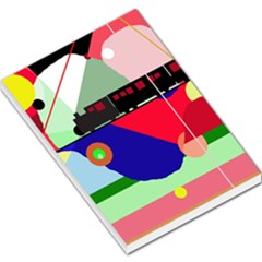 Abstract Train Large Memo Pads by Valentinaart