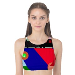 Abstract Train Tank Bikini Top by Valentinaart