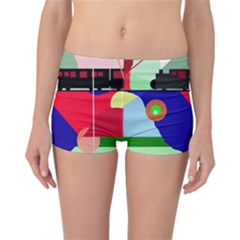 Abstract Train Reversible Boyleg Bikini Bottoms by Valentinaart